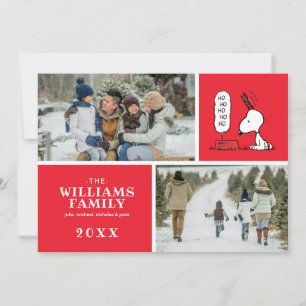 Cartes Pour Fêtes Annuelles cacahuètes   Snoopy Ho Ho Ho Plat alimentaire