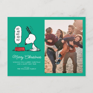 Cartes Pour Fêtes Annuelles cacahuètes   Snoopy Ho Ho Ho Plat alimentaire