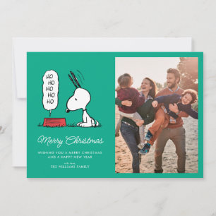 Cartes Pour Fêtes Annuelles cacahuètes   Snoopy Ho Ho Ho Plat alimentaire