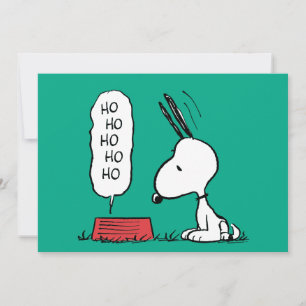 Cartes Pour Fêtes Annuelles cacahuètes Snoopy Ho Ho Ho Plat alimentaire