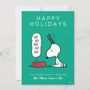 Cartes Pour Fêtes Annuelles cacahuètes Snoopy Ho Ho Ho Plat alimentaire