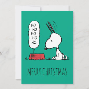 Cartes Pour Fêtes Annuelles cacahuètes Snoopy Ho Ho Ho Plat alimentaire