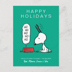 Cartes Pour Fêtes Annuelles cacahuètes Snoopy Ho Ho Ho Plat alimentaire