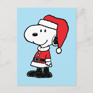 Cartes Pour Fêtes Annuelles cacahuètes Snoopy Santa Claus