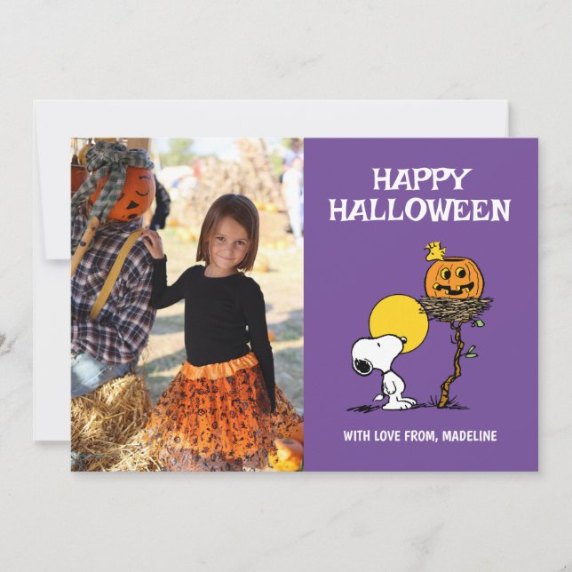 Cartes Pour Fêtes Annuelles cacahuètes | Snoopy & Woodstock Happy Halloween (Devant)