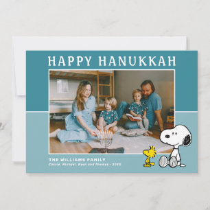 Cartes Pour Fêtes Annuelles cacahuètes   Snoopy & Woodstock Happy Hanoukka