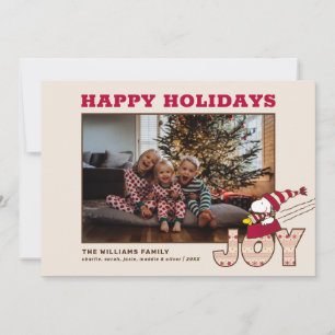 Cartes Pour Fêtes Annuelles cacahuètes   Snoopy & Woodstock Joy Sled Ride