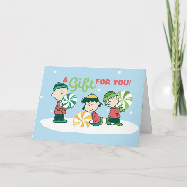 Cartes Pour Fêtes Annuelles cacahuètes | Un cadeau pour vous (Devant)