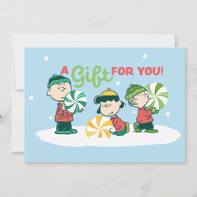 Cartes Pour Fêtes Annuelles cacahuètes | Un cadeau pour vous (Devant)