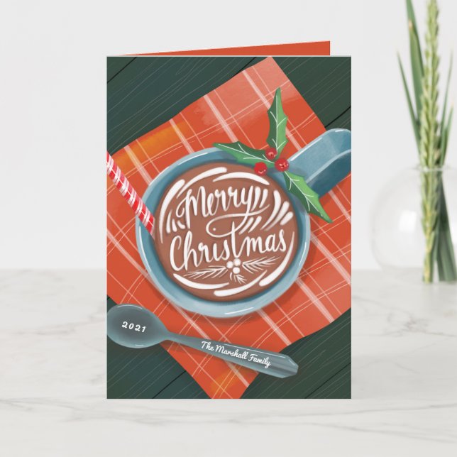 Cartes Pour Fêtes Annuelles Cacao classique Joyeux Noël Mug non photo (Devant)