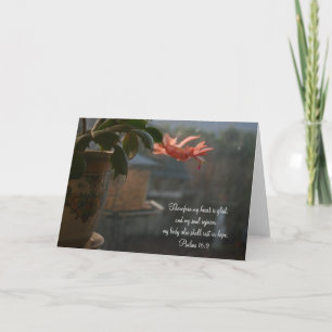 Cartes Pour Fêtes Annuelles Cactus d'action de grâce avec fleur colorée de pêc