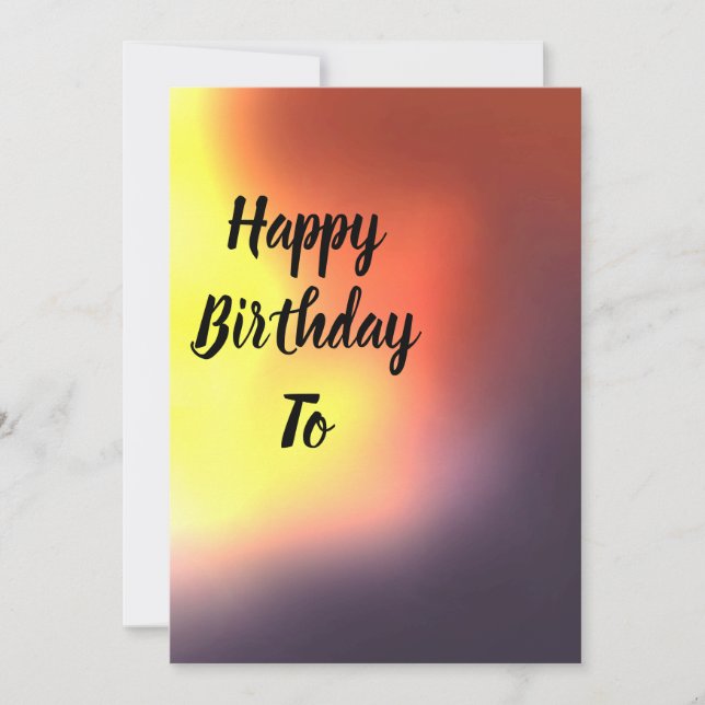 Cartes Pour Fêtes Annuelles Cad d'anniversaire (Devant)