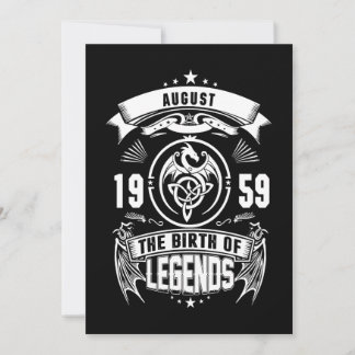 Cartes Pour Fêtes Annuelles Cadeau d'août | 1959 La Naissance Des Légendes