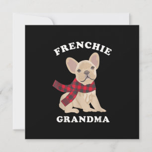 Cartes Pour Fêtes Annuelles Cadeau de grand-mère Frenchie  Famille de Noël Bou
