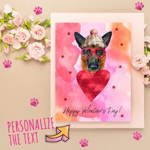 Cartes Pour Fêtes Annuelles Cadeau de la Saint-Valentin Chien de Berger Allema