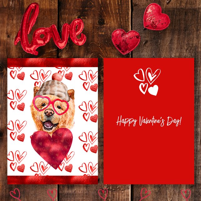 Cartes Pour Fêtes Annuelles Cadeau de la Saint-Valentin pour amateur de chien  (Créateur téléchargé)