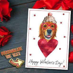 Cartes Pour Fêtes Annuelles Cadeau de la Saint-Valentin pour amateur de Golden