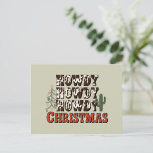 Cartes Pour Fêtes Annuelles Cadeau de Noël de fête familiale Xmas Howdy Howdy