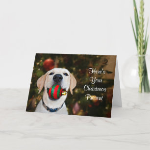 Cartes Pour Fêtes Annuelles Cadeau de Noël de laboratoire jaune