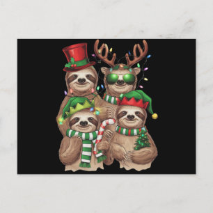 Cartes Pour Fêtes Annuelles Cadeau de Noël de paresseux Joyeux Slothmas Amoure