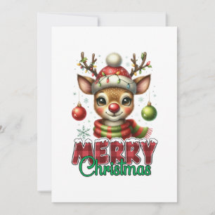 Cartes Pour Fêtes Annuelles Cadeau de Noël Joyeux Noël Renne