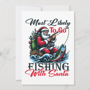 Cartes Pour Fêtes Annuelles Cadeau De Noël Les Plus Susceptibles D'Aller Pêche