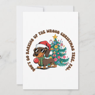 Cartes Pour Fêtes Annuelles Cadeau de Noël Ne Partez Pas en Aboyant