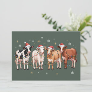 Cartes Pour Fêtes Annuelles Cadeau de Noël pour amateur de vaches Drôle de fer