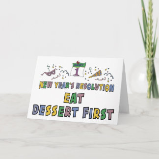 Cartes Pour Fêtes Annuelles Cadeau drôle de résolutions de nouvelle année