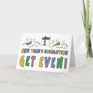 Cartes Pour Fêtes Annuelles Cadeau drôle de résolutions de nouvelle année