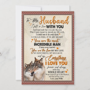 Cartes Pour Fêtes Annuelles Cadeau du mari   Lettre À Mon Mari De La Femme