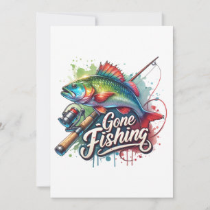 Cartes Pour Fêtes Annuelles Cadeau Fisher Parti Pêcher