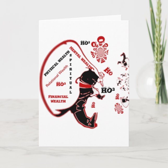 Cartes Pour Fêtes Annuelles Cadeau Père Noël Secret - Prospérité et Richesse (Devant)