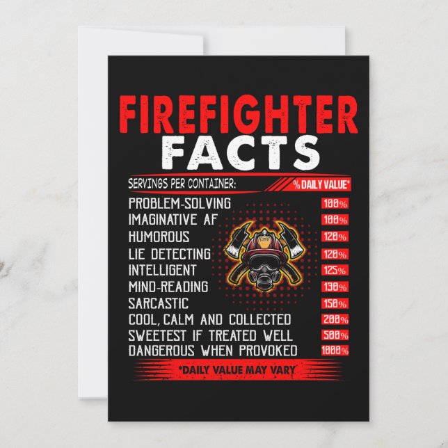 Cartes Pour Fêtes Annuelles Cadeau pompier | Infos sur les pompiers Cadeaux (Devant)