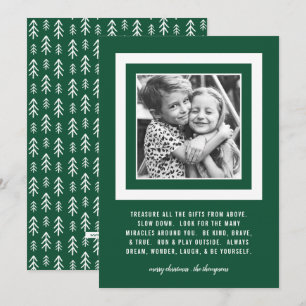 Cartes Pour Fêtes Annuelles Cadeaux au trésor   Vert 5x7   Photo
