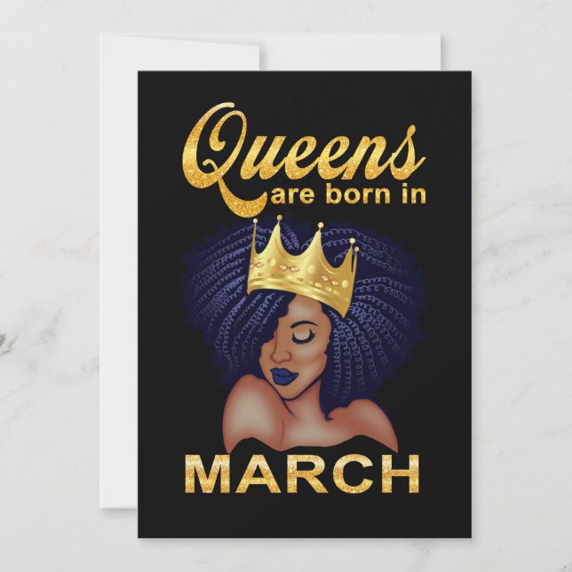 Cartes Pour Fêtes Annuelles Cadeaux d'anniversaire | Les Reines Sont Nées En M (Devant)