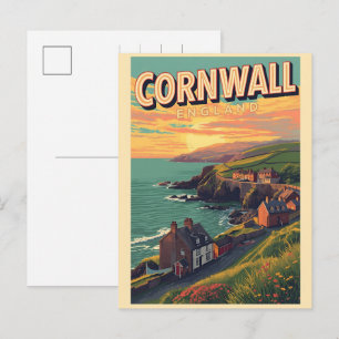 Cartes Pour Fêtes Annuelles Cadeaux de falaises du comté de Cornouailles vinta
