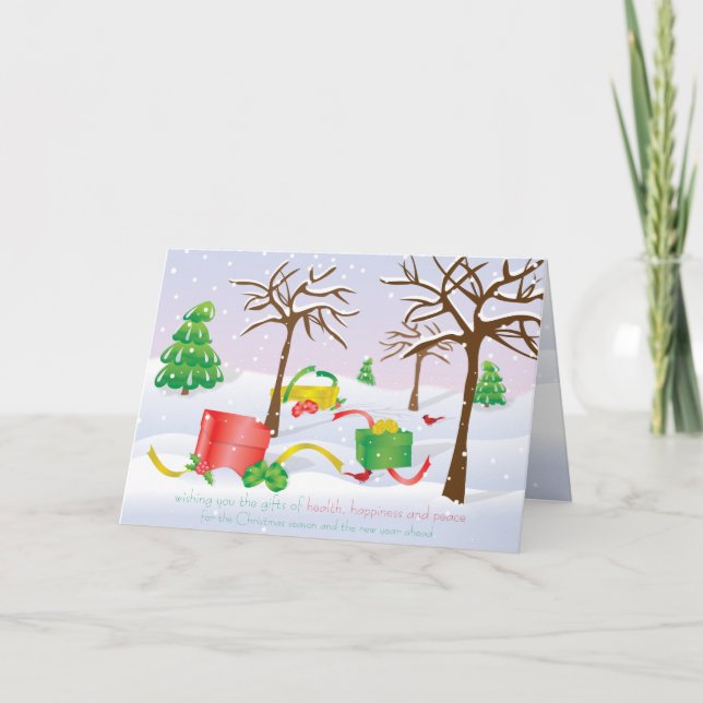 Cartes Pour Fêtes Annuelles Cadeaux de Noël (Devant)