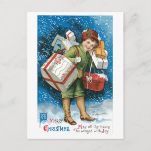 Cartes Pour Fêtes Annuelles Cadeaux de Noël à l'ancienne