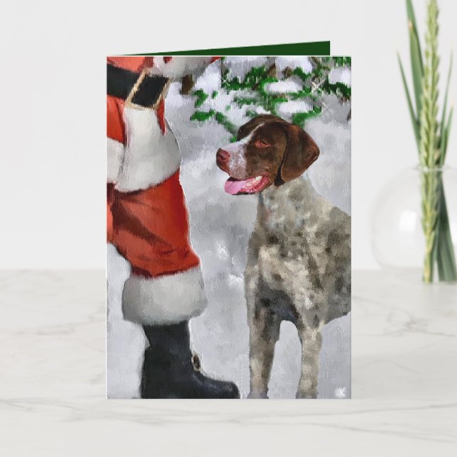 Cartes Pour Fêtes Annuelles Cadeaux de Noël Allemands Pointeur Raccourci (Devant)