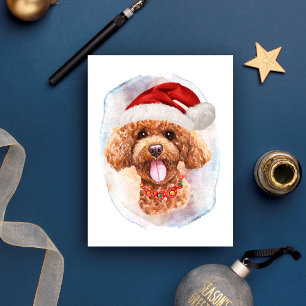 Cartes Pour Fêtes Annuelles Cadeaux de Noël Caniche pour les amateurs de chien