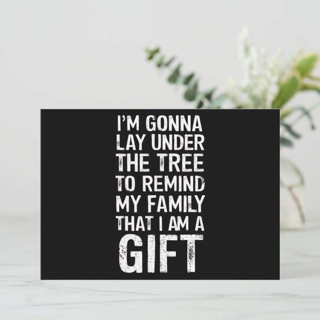Cartes Pour Fêtes Annuelles Cadeaux de Noël en famille sous l'arbre (Debout devant)