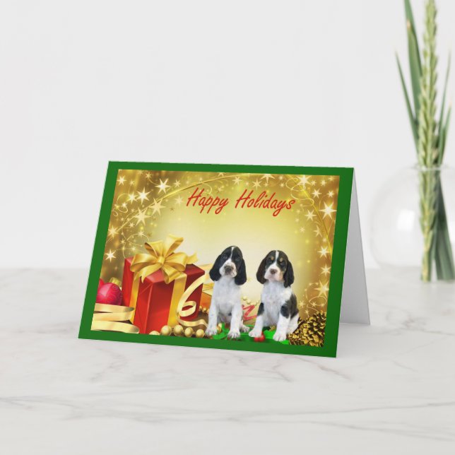 Cartes Pour Fêtes Annuelles Cadeaux de Noël Espagnol Springer anglais (Devant)