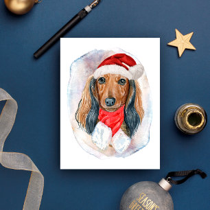Cartes Pour Fêtes Annuelles Cadeaux de Noël pour les amoureux de chiens teckel