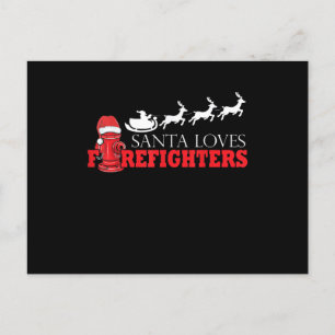 Cartes Pour Fêtes Annuelles Cadeaux de Noël pour pompiers Père Noël Pompiers