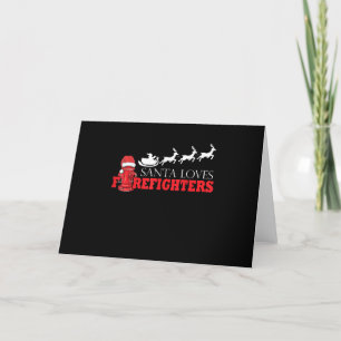 Cartes Pour Fêtes Annuelles Cadeaux de Noël pour pompiers Père Noël Pompiers