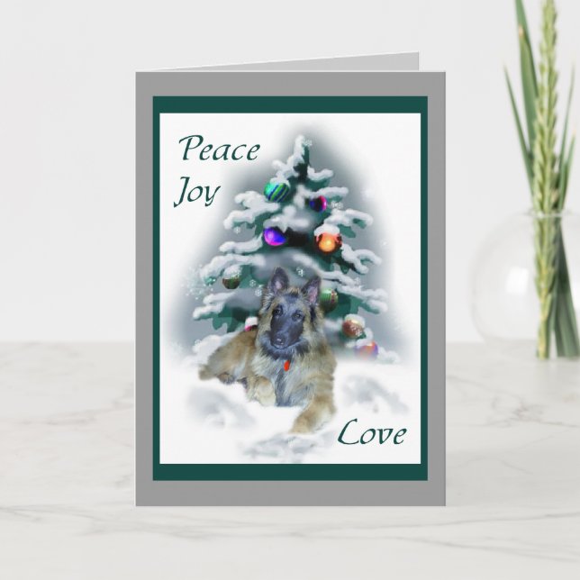 Cartes Pour Fêtes Annuelles Cadeaux de Noël Tervuren belge (Devant)