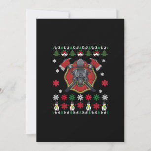 Cartes Pour Fêtes Annuelles Cadeaux drôles de Noël pour pompier mignon