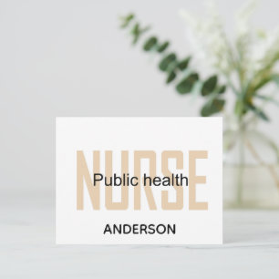 Cartes Pour Fêtes Annuelles Cadeaux personnalisés d'infirmière en santé publiq