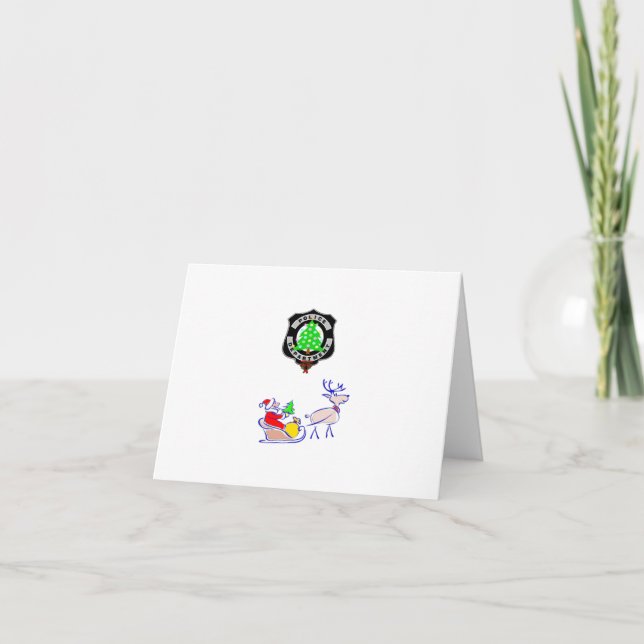 Cartes Pour Fêtes Annuelles Cadeaux policiers de Noël (Devant)